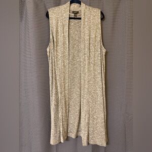 Alfani Sleeveless Open Front Cardigan in Beige